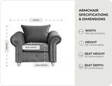 Haven Grey Fabric Velvet Armchair - Sofa-Direct