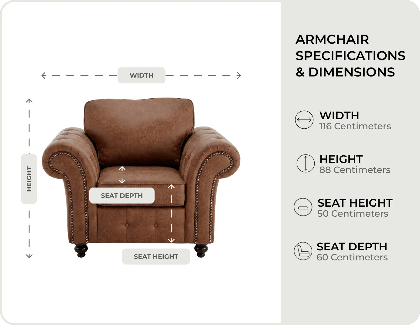 Savile Tan Suede Armchair