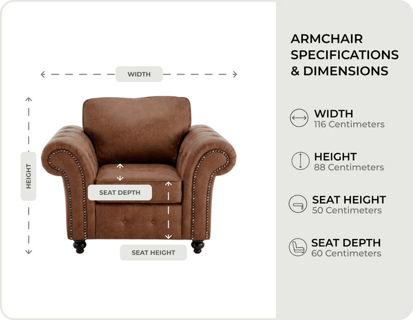Savile Tan Suede Armchair