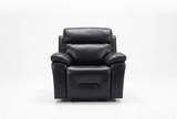 Milano Black Leather Electric Recliner Armchair