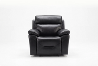 Milano Black Leather Electric Recliner Armchair