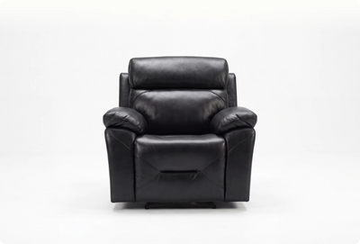 Milano Black Leather Electric Recliner Armchair