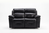 Milano Genuine Leather Black 2 Seater Sofa