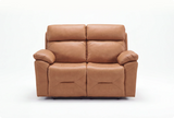 Milano Genuine Leather Caramel 2 Seater Sofa