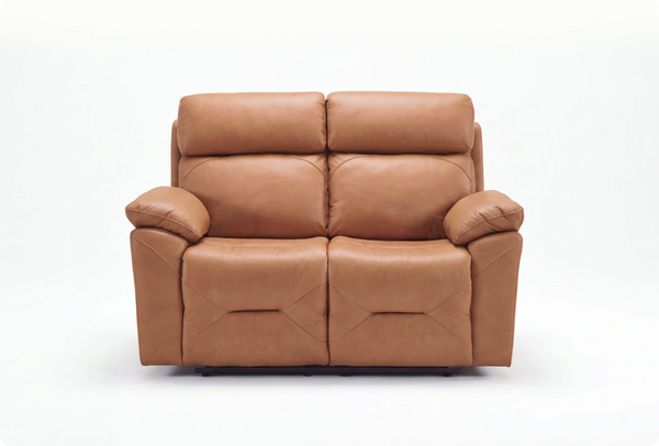 Milano Genuine Leather Caramel 2 Seater Sofa