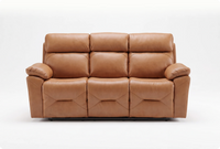 Milano Genuine Leather Caramel 3 Seater Sofa