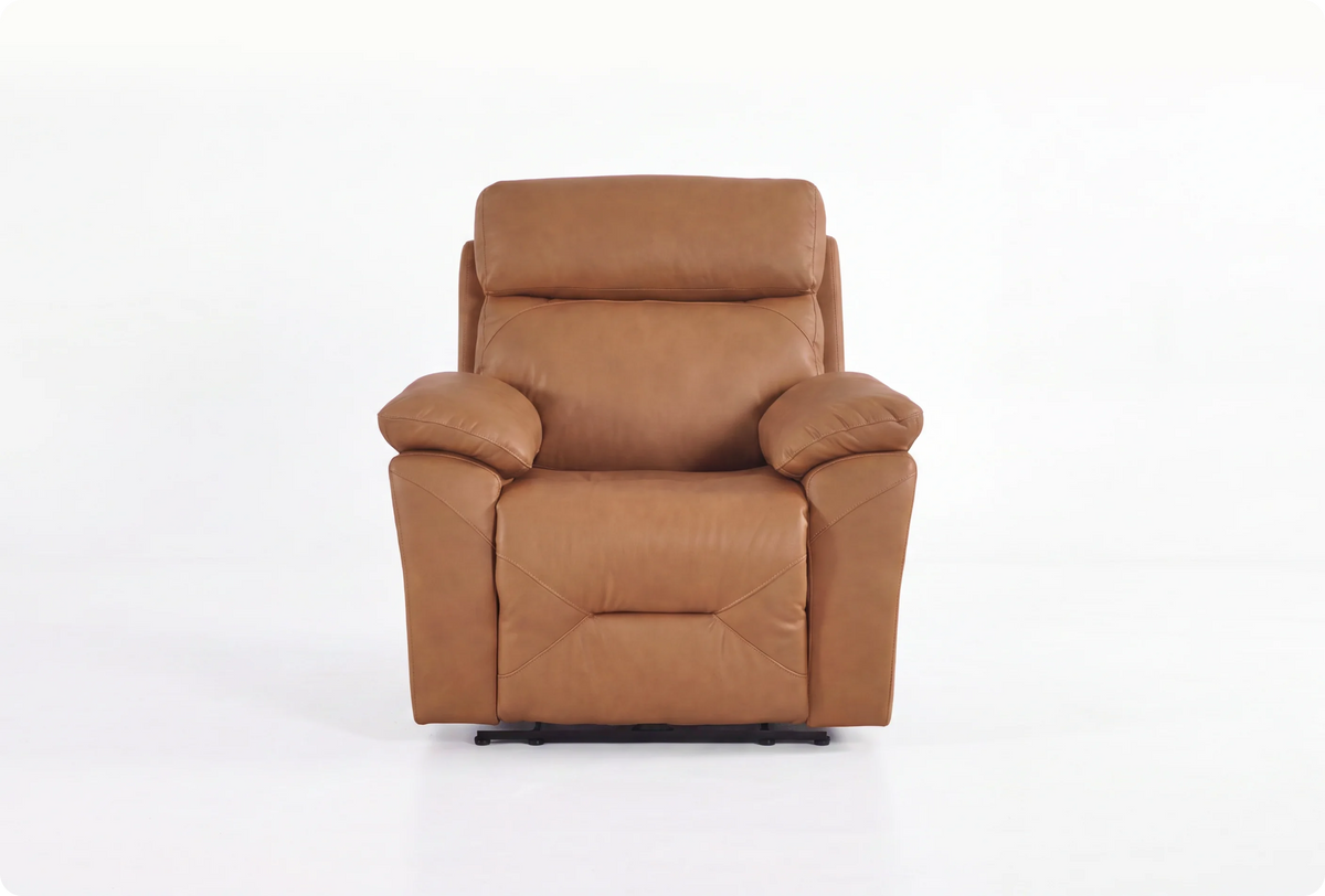 Milano Genuine Leather Caramel Armchair