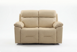 Milano Genuine Leather Cream 2 Seater Sofa