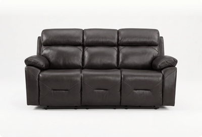 Milano Genuine Leather  Grey Electric Power Recliner 3 Seater Sofa