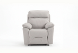 Milano Genuine Leather Light Grey Armchair