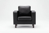 Nova Black Leather Armchair