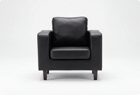 Nova Black Leather Armchair