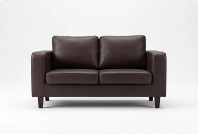 Nova Brown Leather 2 Seater Sofa