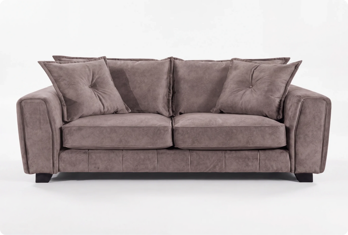 Richmond 3 Seater Chocolate Fabric Sofa
