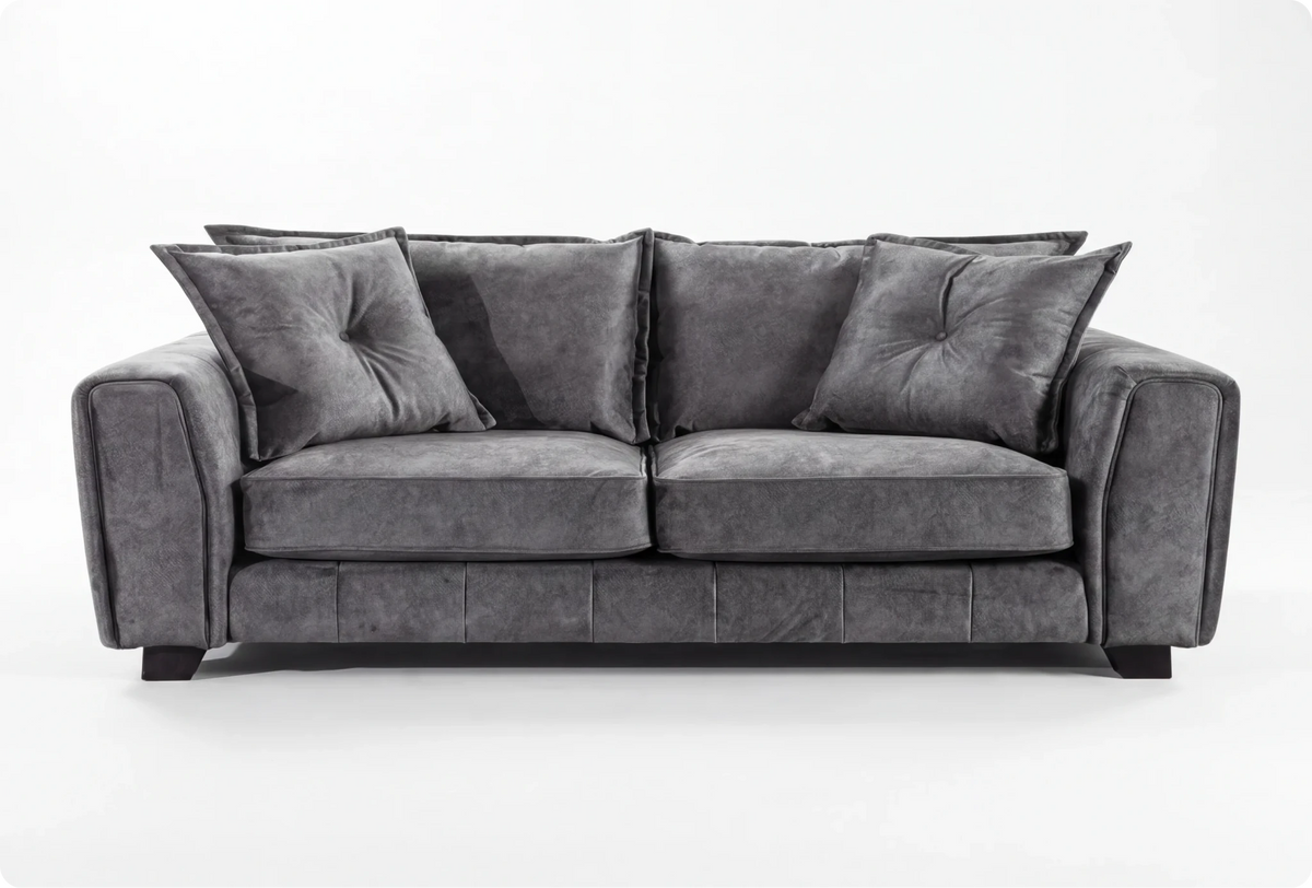 Richmond Grey Fabric 3 seater Sofa