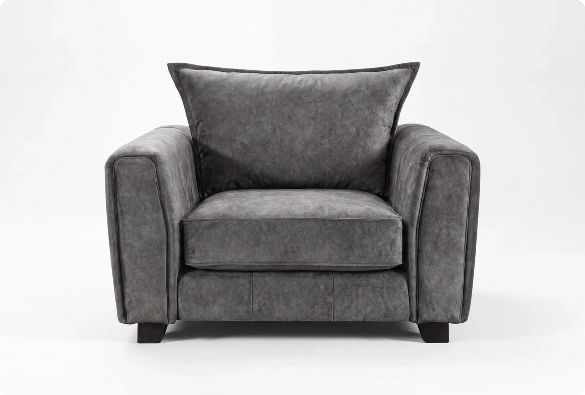 Richmond Grey Fabric Armchair