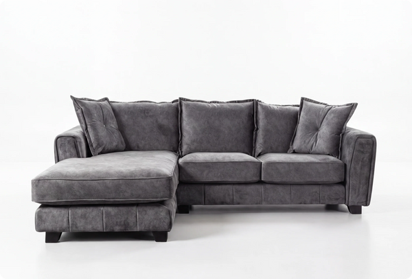 Richmond Left Hand Grey Fabric Corner