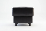 Velmont Genuine Leather Black Footstool