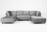 royale grey u shape sofa