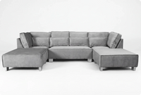 royale grey u shape sofa