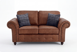 Savile Tan Suede 2 Seater Sofa