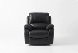 Serano Black Leather Manual Recliner Armchair