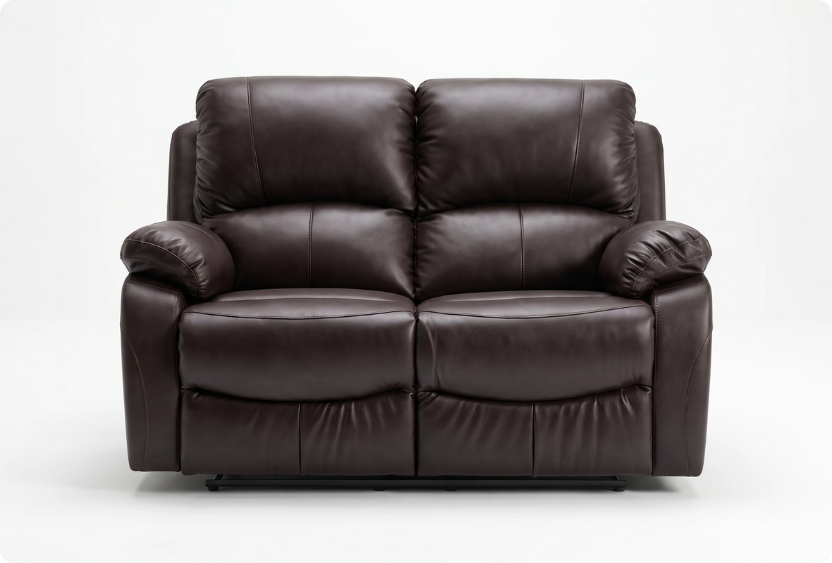 Serano Brown Leather Manual Recliner 2