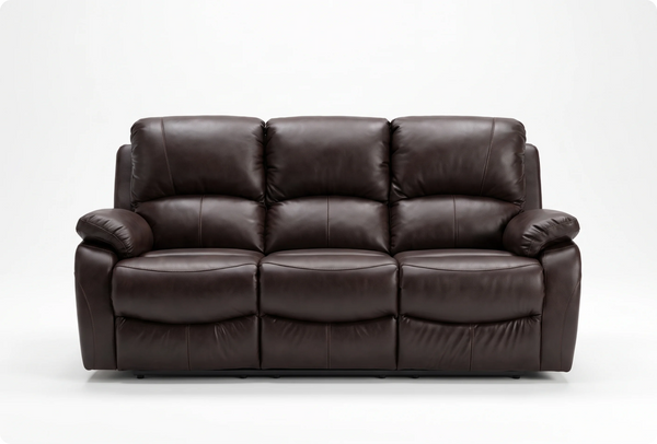 Serano Brown Leather Manual Recliner 3