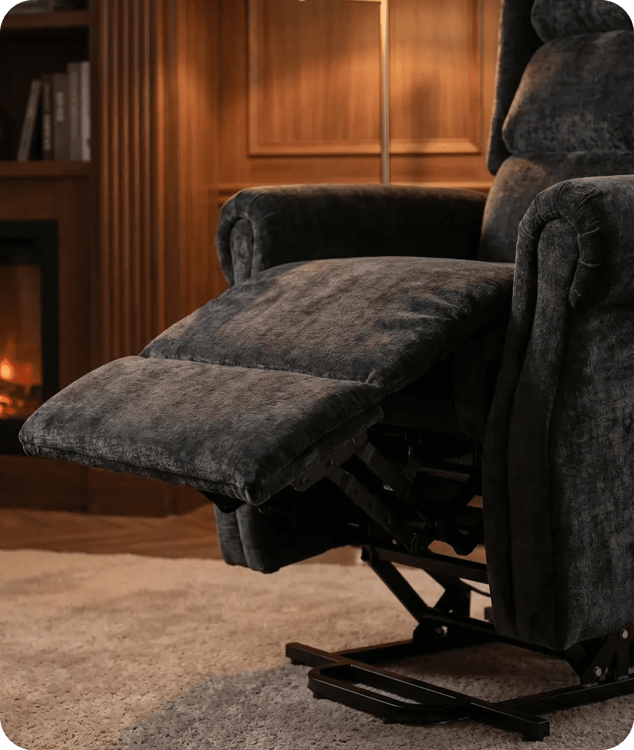 Cambridge Black Fabric Rise & Recline Mobility Chair