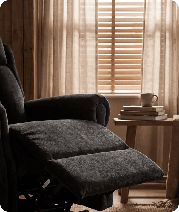 Derby Black Fabric Rise & Recline Mobility Chair