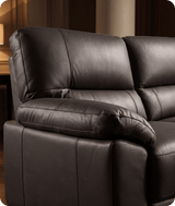 Dalmore Genuine Leather Grey 2 Seater Sofa