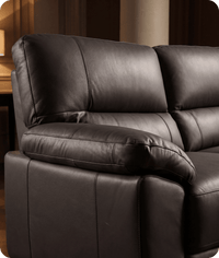Dalmore Genuine Leather Grey 2 Seater Sofa