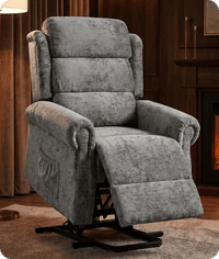 Cambridge Grey Fabric Rise & Recline Mobility Chair