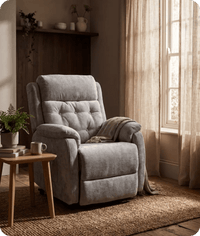 Oliver Light Grey Fabric Rise & Recline Mobility Chair