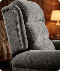 Cambridge Grey Fabric Rise & Recline Mobility Chair