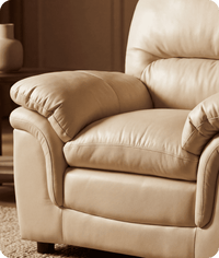 Florence Cream Leather Armchair