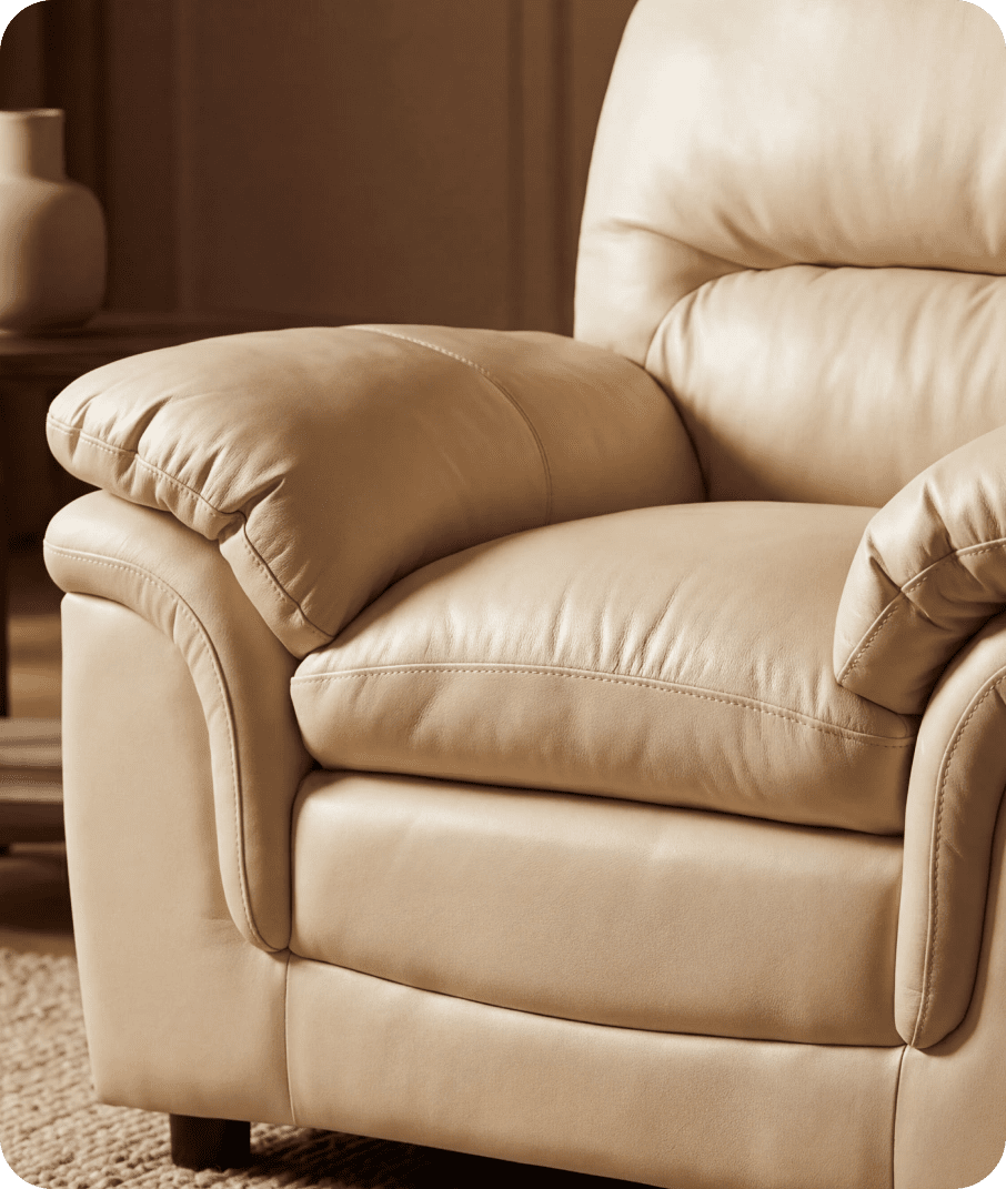 Florence Cream Leather Armchair
