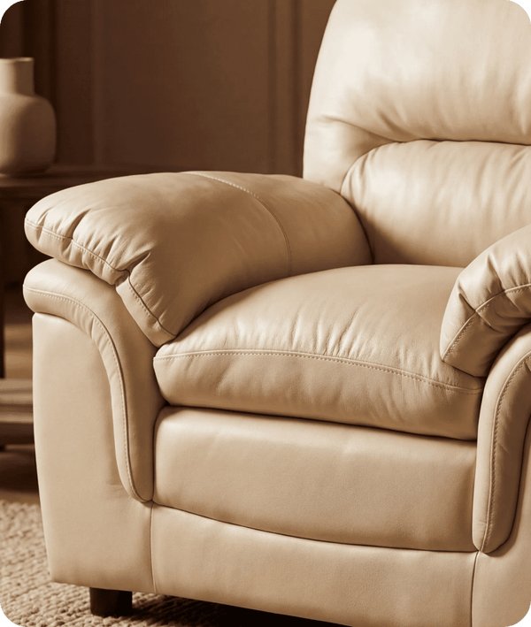 Florence Cream Leather Armchair