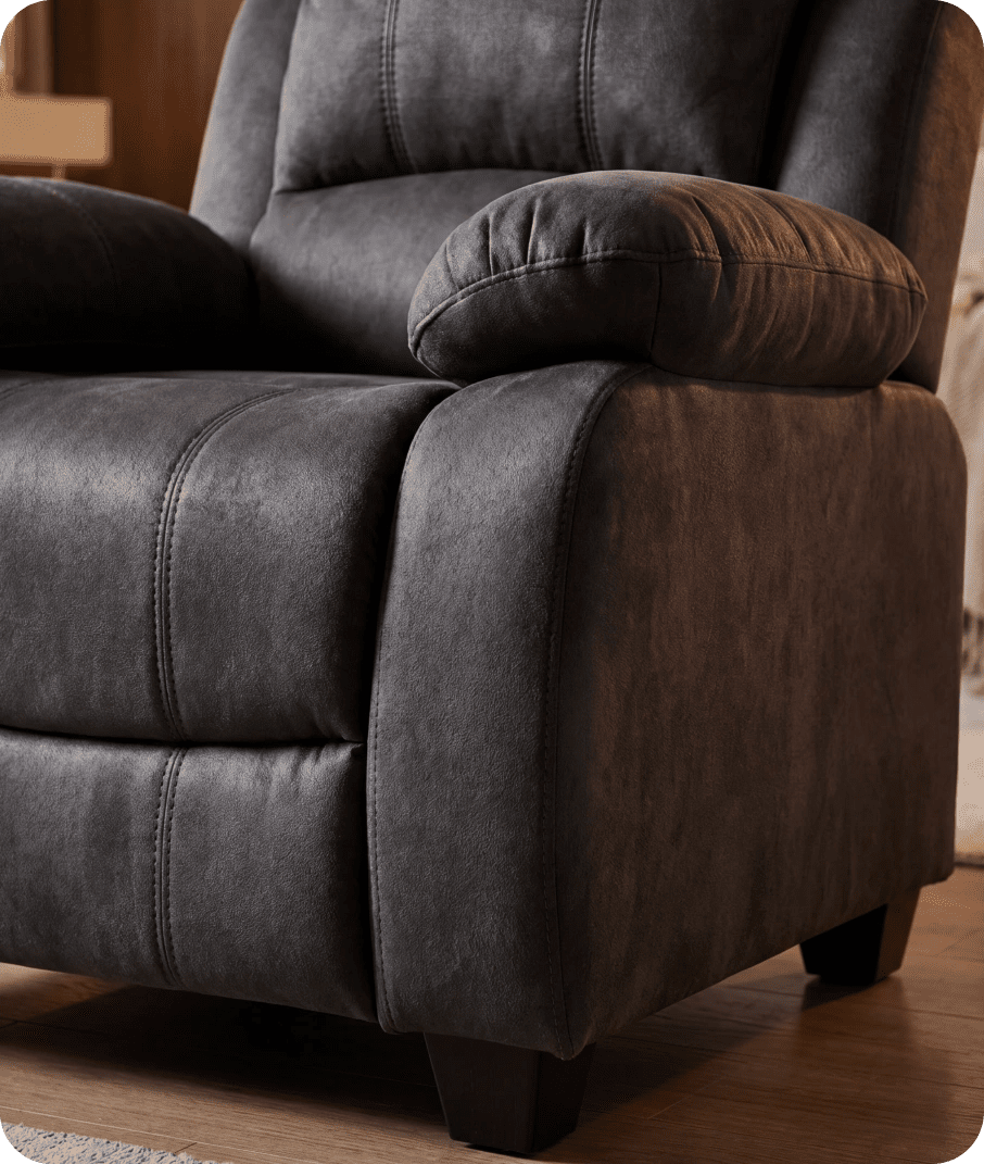 Veloura Charcoal Fabric Armchair