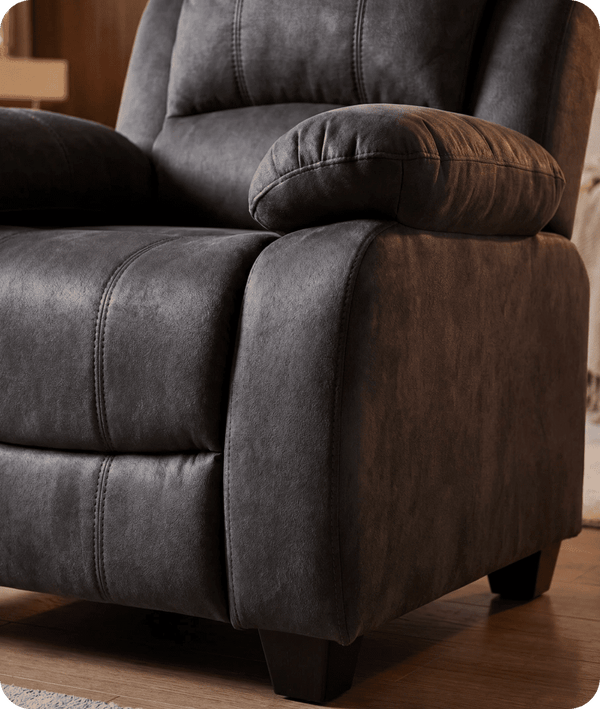 Veloura Charcoal Fabric Armchair