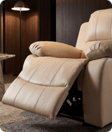 York Cream Leather Manual Recliner Armchair