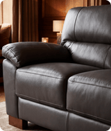 Dalmore Genuine Leather Grey 2 Seater Sofa