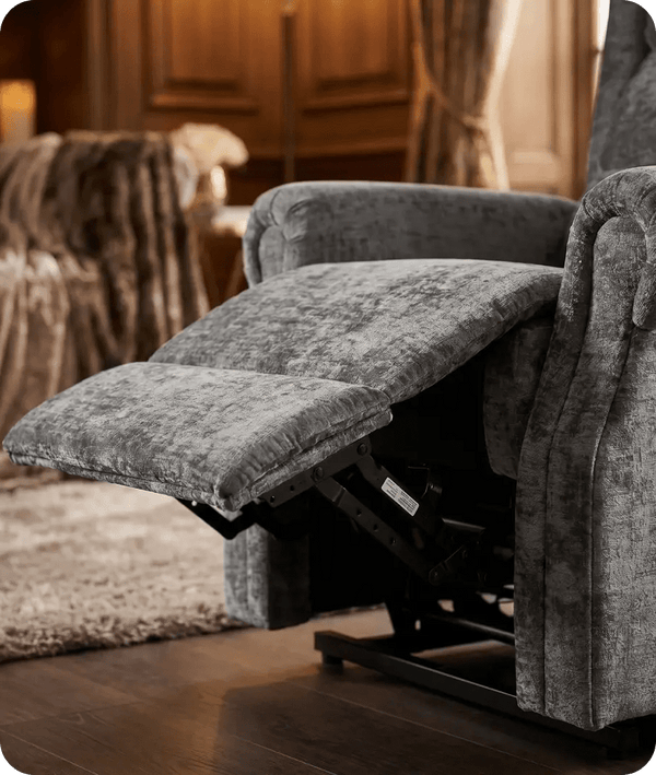 Cambridge Grey Fabric Rise & Recline Mobility Chair