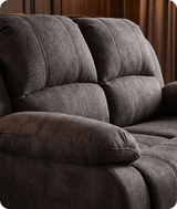 Veloura Charcoal Fabric 2 Seater Sofa