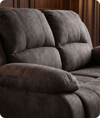 Veloura Charcoal Fabric 2 Seater Sofa