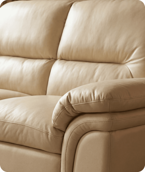 Florence Cream Leather 2 Seater Sofa