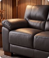 Dalmore Genuine Leather Grey 3 Seater Sofa