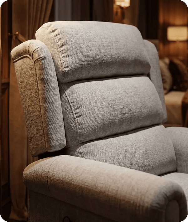 Cambridge Light Grey Fabric Rise & Recline Mobility Chair