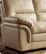 Florence Cream Leather 2 Seater Sofa