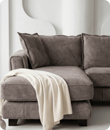 richmond-brown-fabric-left-hand-corner-sofa-close-up-detail